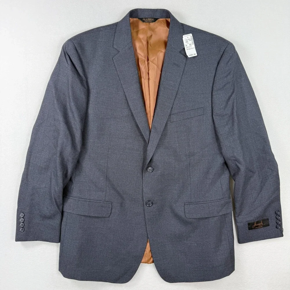 Jos A Bank JOSEPH Slim Fit Blazer Size 46‎ R Cotton / Wool Slate $495 NEW